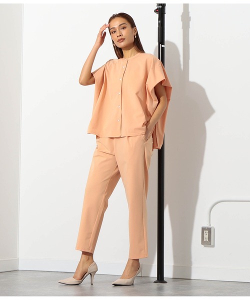 Settimissimo（セッティミッシモ）の「ストレッチバックタックデザインブラウス（シャツ/ブラウス・レディース・ブラック/グレイッシュベージュ/オレンジ・FREE）」の5枚目の写真