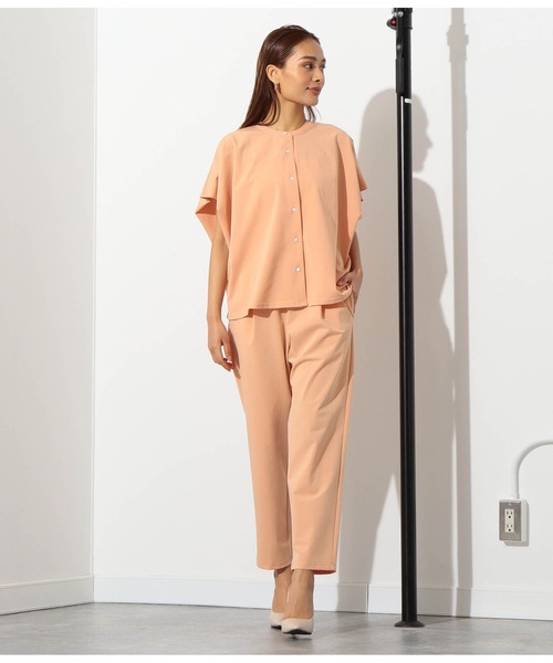 Settimissimo（セッティミッシモ）の「ストレッチバックタックデザインブラウス（シャツ/ブラウス・レディース・ブラック/グレイッシュベージュ/オレンジ・FREE）」の6枚目の写真