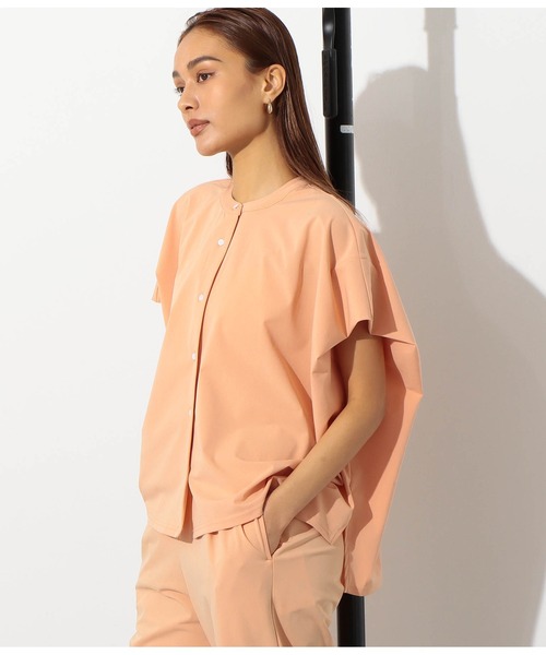 Settimissimo（セッティミッシモ）の「ストレッチバックタックデザインブラウス（シャツ/ブラウス・レディース・ブラック/グレイッシュベージュ/オレンジ・FREE）」の7枚目の写真