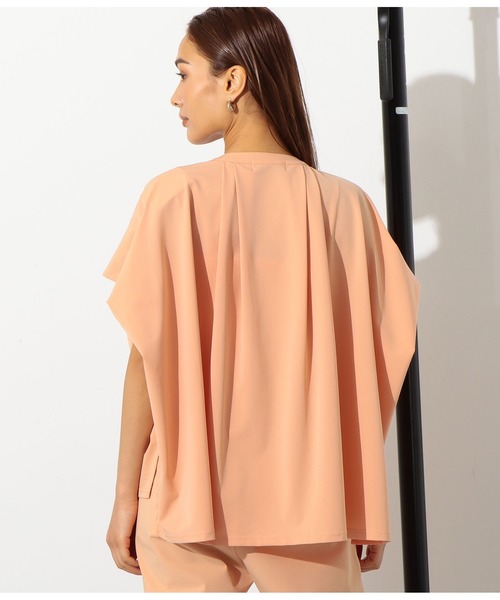 Settimissimo（セッティミッシモ）の「ストレッチバックタックデザインブラウス（シャツ/ブラウス・レディース・ブラック/グレイッシュベージュ/オレンジ・FREE）」の4枚目の写真