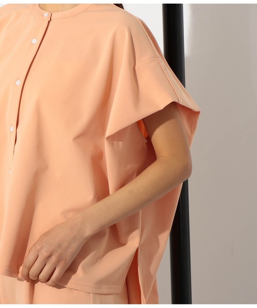 Settimissimo（セッティミッシモ）の「ストレッチバックタックデザインブラウス（シャツ/ブラウス・レディース・ブラック/グレイッシュベージュ/オレンジ・FREE）」の13枚目の写真