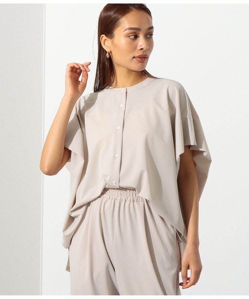 Settimissimo（セッティミッシモ）の「ストレッチバックタックデザインブラウス（シャツ/ブラウス・レディース・ブラック/グレイッシュベージュ/オレンジ・FREE）」の10枚目の写真