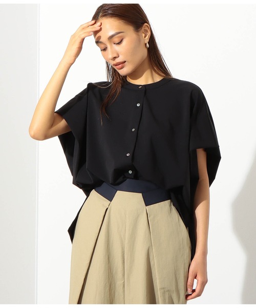 Settimissimo（セッティミッシモ）の「ストレッチバックタックデザインブラウス（シャツ/ブラウス・レディース・ブラック/グレイッシュベージュ/オレンジ・FREE）」の8枚目の写真