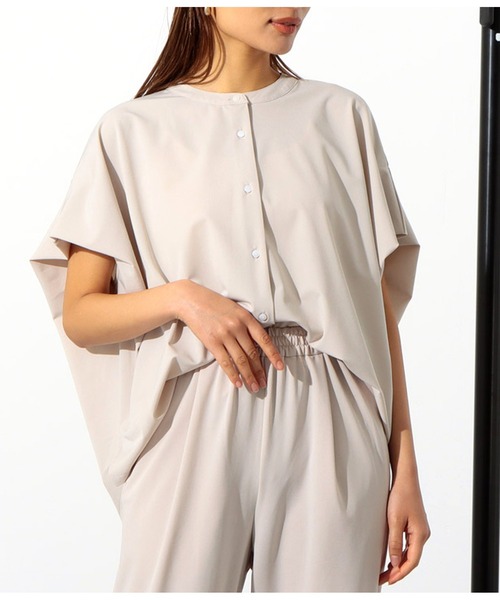 Settimissimo（セッティミッシモ）の「ストレッチバックタックデザインブラウス（シャツ/ブラウス・レディース・ブラック/グレイッシュベージュ/オレンジ・FREE）」の18枚目の写真