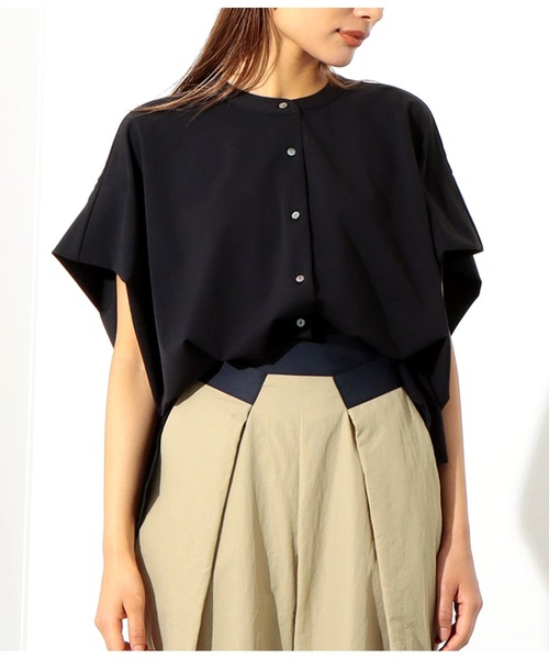 Settimissimo（セッティミッシモ）の「ストレッチバックタックデザインブラウス（シャツ/ブラウス・レディース・ブラック/グレイッシュベージュ/オレンジ・FREE）」の17枚目の写真