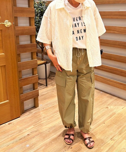 Grand PARK（グランドパーク）の「ｲージーカーゴパンツ（カーゴパンツ・レディース・ブラック/カーキ/ピンク・FREE）」の13枚目の写真