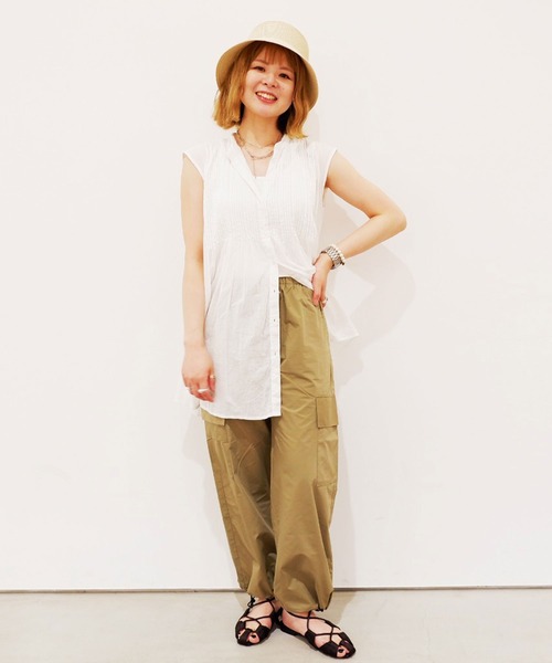 Grand PARK（グランドパーク）の「ｲージーカーゴパンツ（カーゴパンツ・レディース・ブラック/カーキ/ピンク・FREE）」の10枚目の写真