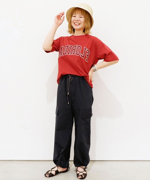 Grand PARK（グランドパーク）の「ｲージーカーゴパンツ（カーゴパンツ・レディース・ブラック/カーキ/ピンク・FREE）」の5枚目の写真