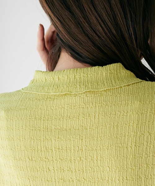 DISCOAT（ディスコート）の「【新色追加!/WEB限定】衿付きジャガードカーディガン（カーディガン/ボレロ・レディース・オフホワイト/ブラック/ライム/アイボリー・FREE）」の21枚目の写真