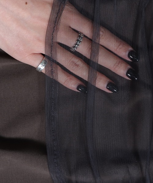 &g'aime(アンジェム)の「【&g’aime】チュールレイヤードTシャツ(Tシャツ/カットソー・レディース・ブラック/チャコールグレー/ライトグリーン・FREE)」の17枚目の写真