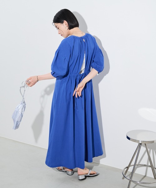 Shelly island（シェリーアイランド）の「バックデザインワンピース（ワンピース・レディース・オレンジ/ブルー/ブラック・FREE）」の3枚目の写真