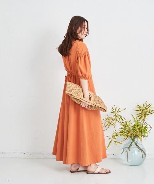 Shelly island（シェリーアイランド）の「バックデザインワンピース（ワンピース・レディース・オレンジ/ブルー/ブラック・FREE）」の7枚目の写真