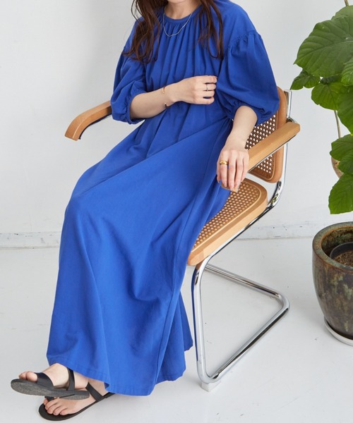 Shelly island（シェリーアイランド）の「バックデザインワンピース（ワンピース・レディース・オレンジ/ブルー/ブラック・FREE）」の6枚目の写真