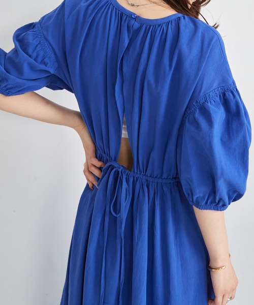 Shelly island（シェリーアイランド）の「バックデザインワンピース（ワンピース・レディース・オレンジ/ブルー/ブラック・FREE）」の5枚目の写真