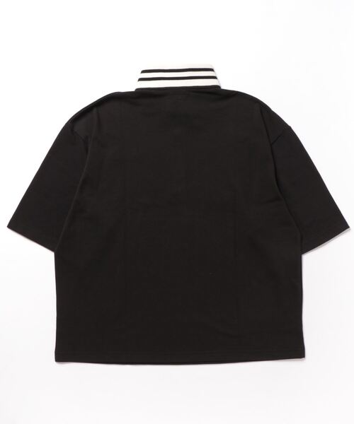 Refurbish（リファービッシュ）の「【Refurbish】ハーフジップ半袖プルオーバー（Tシャツ/カットソー・メンズ・オフホワイト/ブラック/グリーン・XL/L/M）」の4枚目の写真