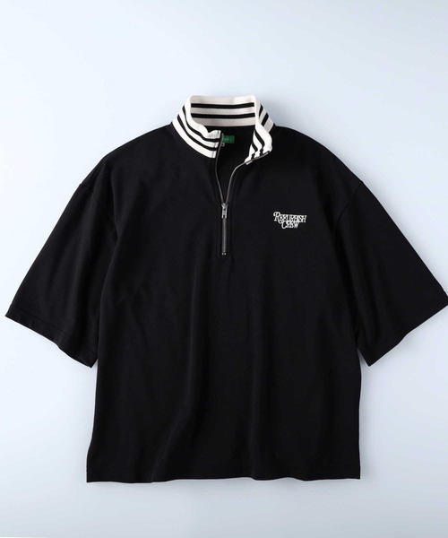 Refurbish（リファービッシュ）の「【Refurbish】ハーフジップ半袖プルオーバー（Tシャツ/カットソー・メンズ・オフホワイト/ブラック/グリーン・XL/L/M）」の19枚目の写真