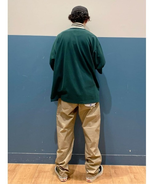 Refurbish（リファービッシュ）の「【Refurbish】ハーフジップ半袖プルオーバー（Tシャツ/カットソー・メンズ・オフホワイト/ブラック/グリーン・XL/L/M）」の10枚目の写真