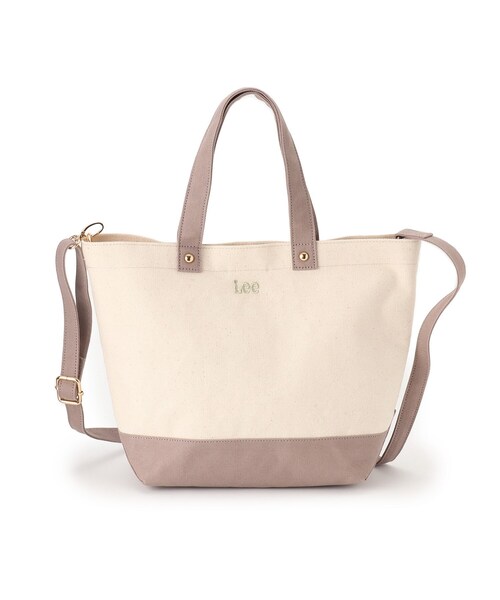 Lee（リー）の「◆Leeキャンバス切替トートバッグ【2WAY】（トートバッグ・レディース・グリーン/ダークグレー/アイボリー系6/ブラック/ピンク系9・00）」の12枚目の写真