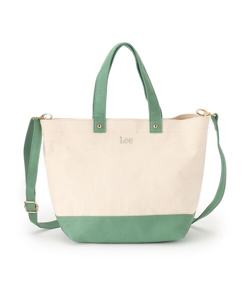 Lee（リー）の「◆Leeキャンバス切替トートバッグ【2WAY】（トートバッグ・レディース・グリーン/ダークグレー/アイボリー系6/ブラック/ピンク系9・00）」の15枚目の写真
