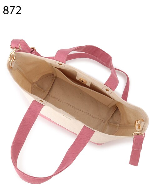 Lee（リー）の「◆Leeキャンバス切替トートバッグ【2WAY】（トートバッグ・レディース・グリーン/ダークグレー/アイボリー系6/ブラック/ピンク系9・00）」の8枚目の写真