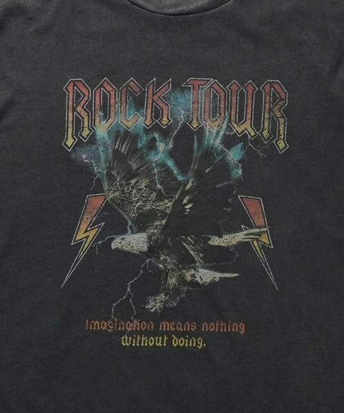 Confirm(コンファーム)の「ヴィンテージライク レトロプリント ピグメント加工 ビッグシルエット半袖バンドTシャツ カットソー【Confirm】2025SS(Tシャツ/カットソー・メンズ・チャコールグレー/ブラック系その他2/ブラック/グレー系その他2/ブラック系その他/グレー系その他・L/M)」の19枚目の写真