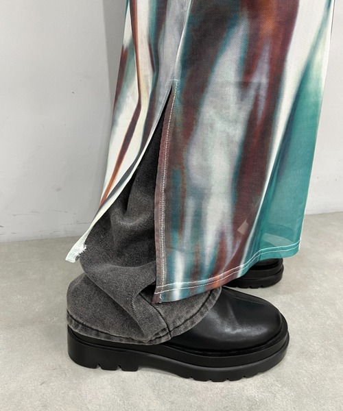 WHO'S WHO gallery（フーズフーギャラリー）の「メッシュマーブルワンピース（ワンピース・レディース・ブラック/パープル/ブルー/グリーン・FREE）」の16枚目の写真