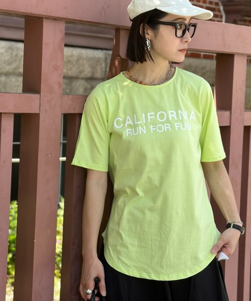 deux amour（ドゥーザムール）の「CALIFORNIA T（Tシャツ/カットソー・レディース・ホワイト/ライム/ブラック・FREE）」の13枚目の写真