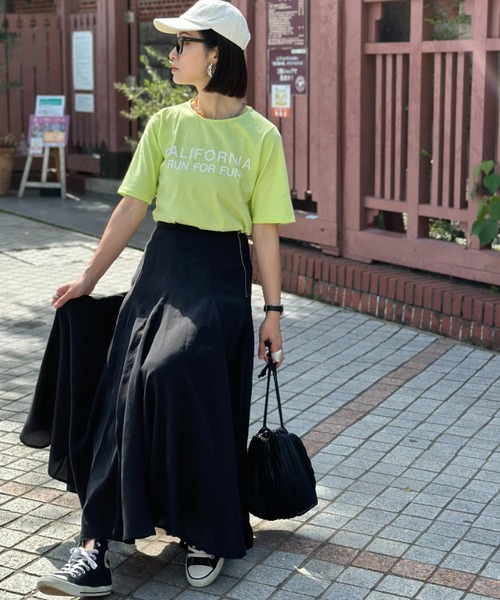 deux amour（ドゥーザムール）の「CALIFORNIA T（Tシャツ/カットソー・レディース・ホワイト/ライム/ブラック・FREE）」の7枚目の写真