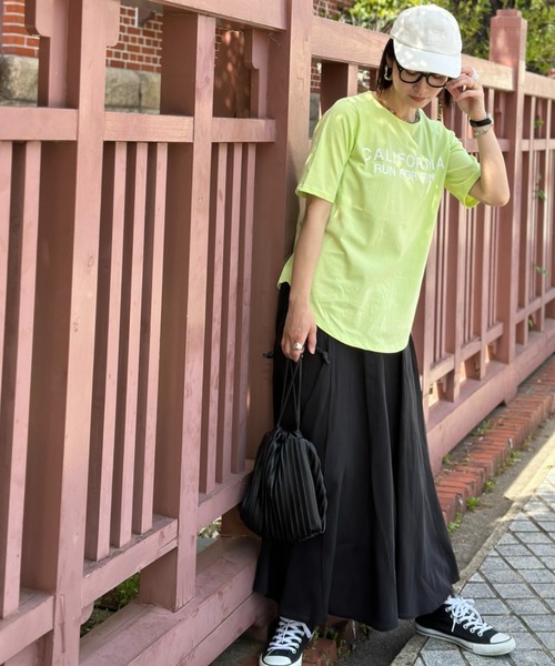 deux amour（ドゥーザムール）の「CALIFORNIA T（Tシャツ/カットソー・レディース・ホワイト/ライム/ブラック・FREE）」の14枚目の写真