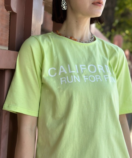 deux amour（ドゥーザムール）の「CALIFORNIA T（Tシャツ/カットソー・レディース・ホワイト/ライム/ブラック・FREE）」の18枚目の写真