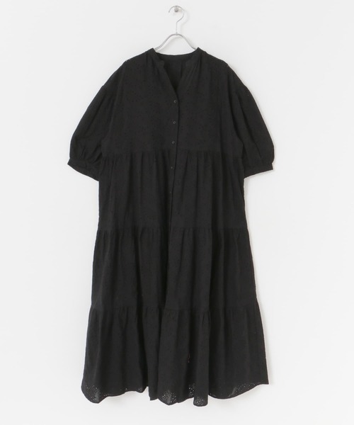 ITEMS URBANRESEARCH（アイテムズ アーバンリサーチ）の「レースティアードワンピース（ワンピース・レディース・ブラック/オフホワイト・FREE）」の12枚目の写真