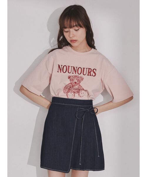 merry jenny(メリージェニー)の「bear embroidery Tシャツ(Tシャツ/カットソー・レディース・ピンク/オフホワイト/ブルー・FREE)」の12枚目の写真