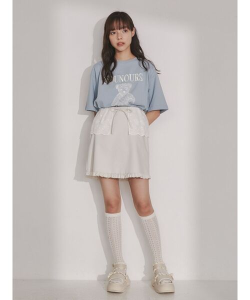 merry jenny(メリージェニー)の「bear embroidery Tシャツ(Tシャツ/カットソー・レディース・ピンク/オフホワイト/ブルー・FREE)」の19枚目の写真