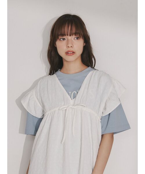 merry jenny(メリージェニー)の「bear embroidery Tシャツ(Tシャツ/カットソー・レディース・ピンク/オフホワイト/ブルー・FREE)」の21枚目の写真
