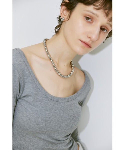 un/neu（アンノイ）の「BIGボールチェーンネックレス（ネックレス・レディース・ゴールド/シルバー・FREE）」の22枚目の写真