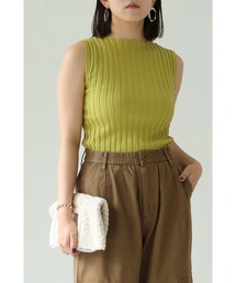 each | ピッチリブノースリーブプルオーバー(タンクトップ)