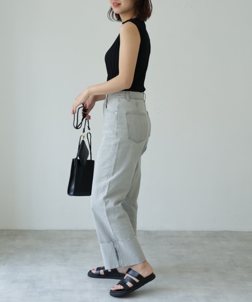 each(イーチ)の「ピッチリブノースリーブプルオーバー(タンクトップ・レディース・イエロー/オフホワイト/ブラック・FREE)」の11枚目の写真