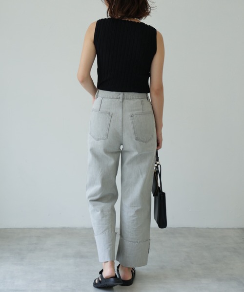 each(イーチ)の「ピッチリブノースリーブプルオーバー(タンクトップ・レディース・イエロー/オフホワイト/ブラック・FREE)」の5枚目の写真