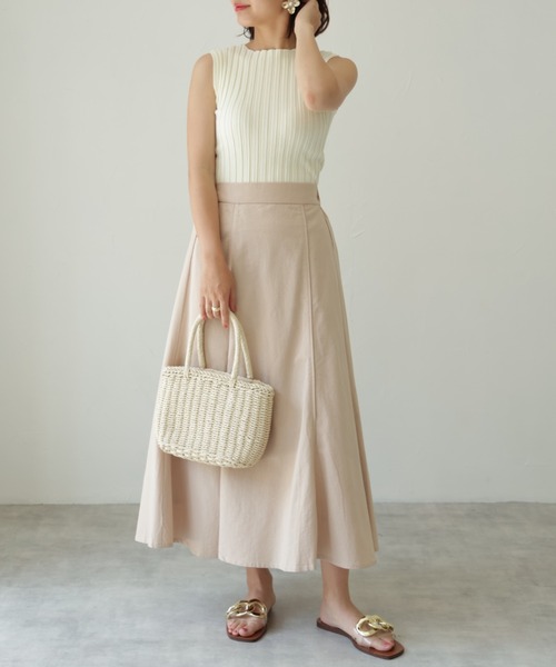 each(イーチ)の「ピッチリブノースリーブプルオーバー(タンクトップ・レディース・イエロー/オフホワイト/ブラック・FREE)」の4枚目の写真