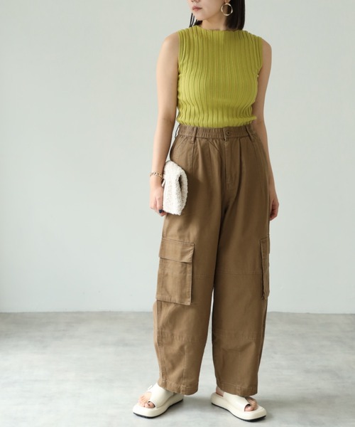 each(イーチ)の「ピッチリブノースリーブプルオーバー(タンクトップ・レディース・イエロー/オフホワイト/ブラック・FREE)」の21枚目の写真