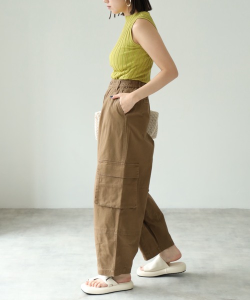 each(イーチ)の「ピッチリブノースリーブプルオーバー(タンクトップ・レディース・イエロー/オフホワイト/ブラック・FREE)」の12枚目の写真