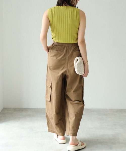 each(イーチ)の「ピッチリブノースリーブプルオーバー(タンクトップ・レディース・イエロー/オフホワイト/ブラック・FREE)」の6枚目の写真