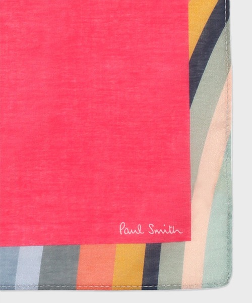 Paul Smith(ポールスミス)の「ウィメンズ "Swirl Edge Color Block" ハンカチ / 235631 HANKW(ハンカチ/ハンドタオル・レディース・ピンク/ブルー・FREE)」の3枚目の写真
