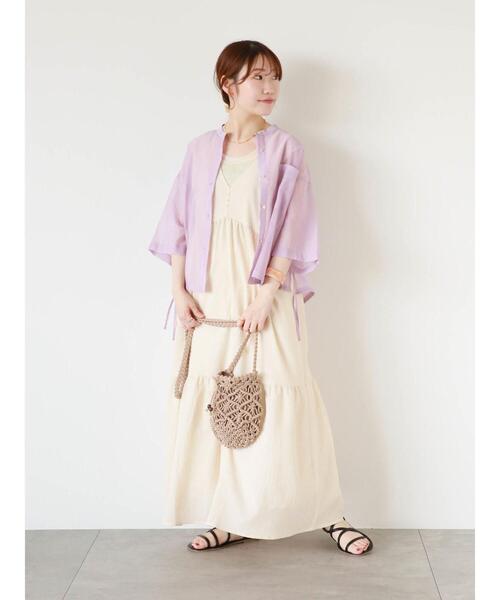 ehka sopo(エヘカソポ)の「前後2WAYノースリーブワンピース(ワンピース・レディース・ブルー/モカ/キナリ・F)」の5枚目の写真