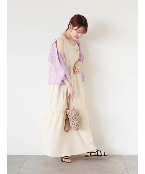 ehka sopo(エヘカソポ)の「前後2WAYノースリーブワンピース(ワンピース・レディース・ブルー/モカ/キナリ・F)」の11枚目の写真