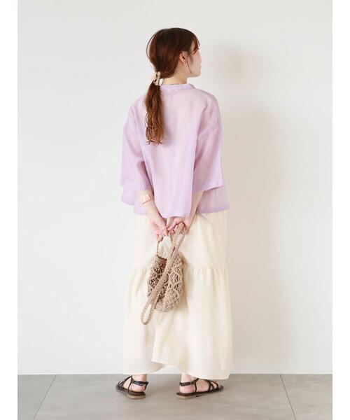 ehka sopo(エヘカソポ)の「前後2WAYノースリーブワンピース(ワンピース・レディース・ブルー/モカ/キナリ・F)」の6枚目の写真