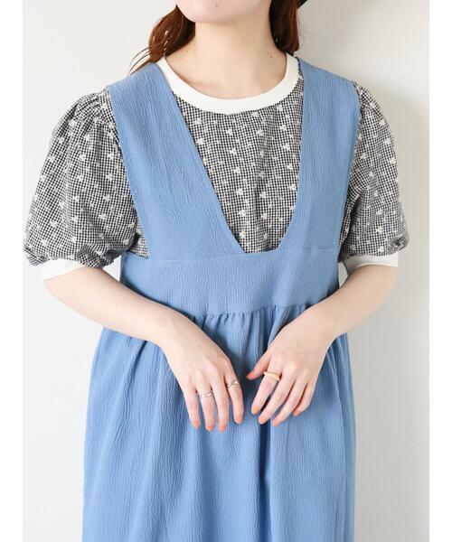 ehka sopo(エヘカソポ)の「前後2WAYノースリーブワンピース(ワンピース・レディース・ブルー/モカ/キナリ・F)」の8枚目の写真