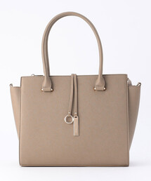 ショルダー付き　ロゴプレートトート