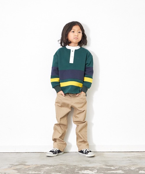 MAKE YOUR DAY（メイクユアデイ）の「ラガー風裏起毛プルオーバー■80～140cm（スウェット・キッズ・ネイビー/グリーン・110/140/130/100/90/80/120）」の5枚目の写真