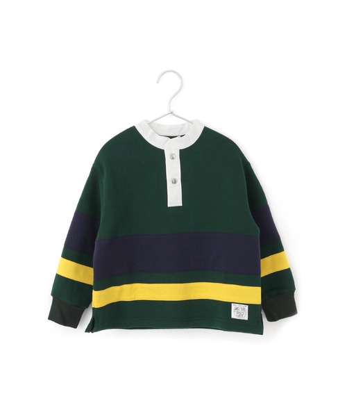MAKE YOUR DAY（メイクユアデイ）の「ラガー風裏起毛プルオーバー■80～140cm（スウェット・キッズ・ネイビー/グリーン・110/140/130/100/90/80/120）」の7枚目の写真